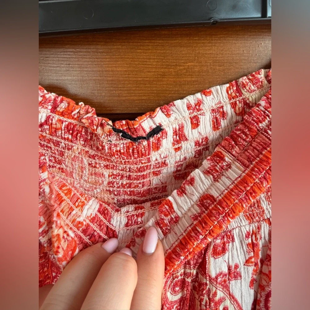 Dry Goods Smocked Paisley Print Skirt by Angie - Picture 4 of 4